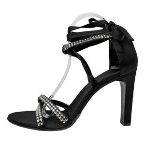 Gucci Tom Ford 2004 Runway Crystal Satin Heels 38 New Box